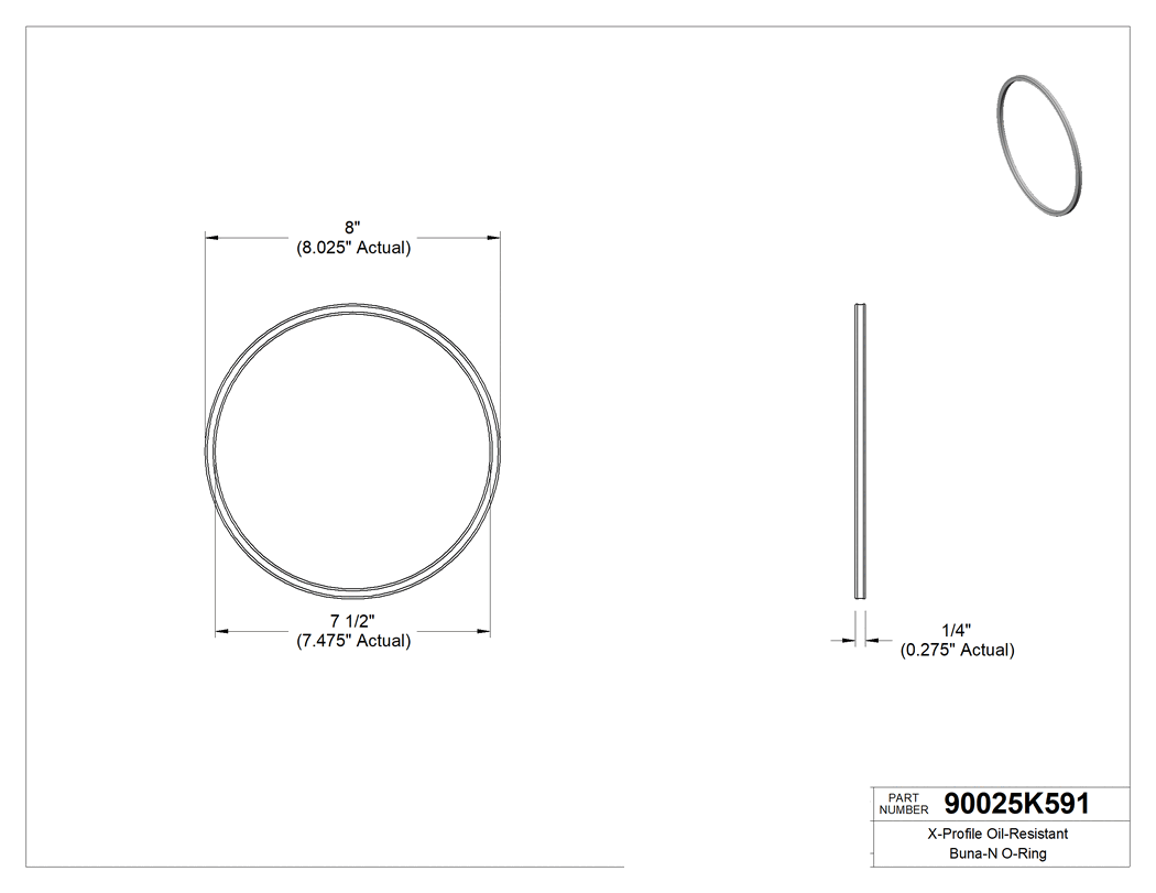 Technical drawing - 90025K591